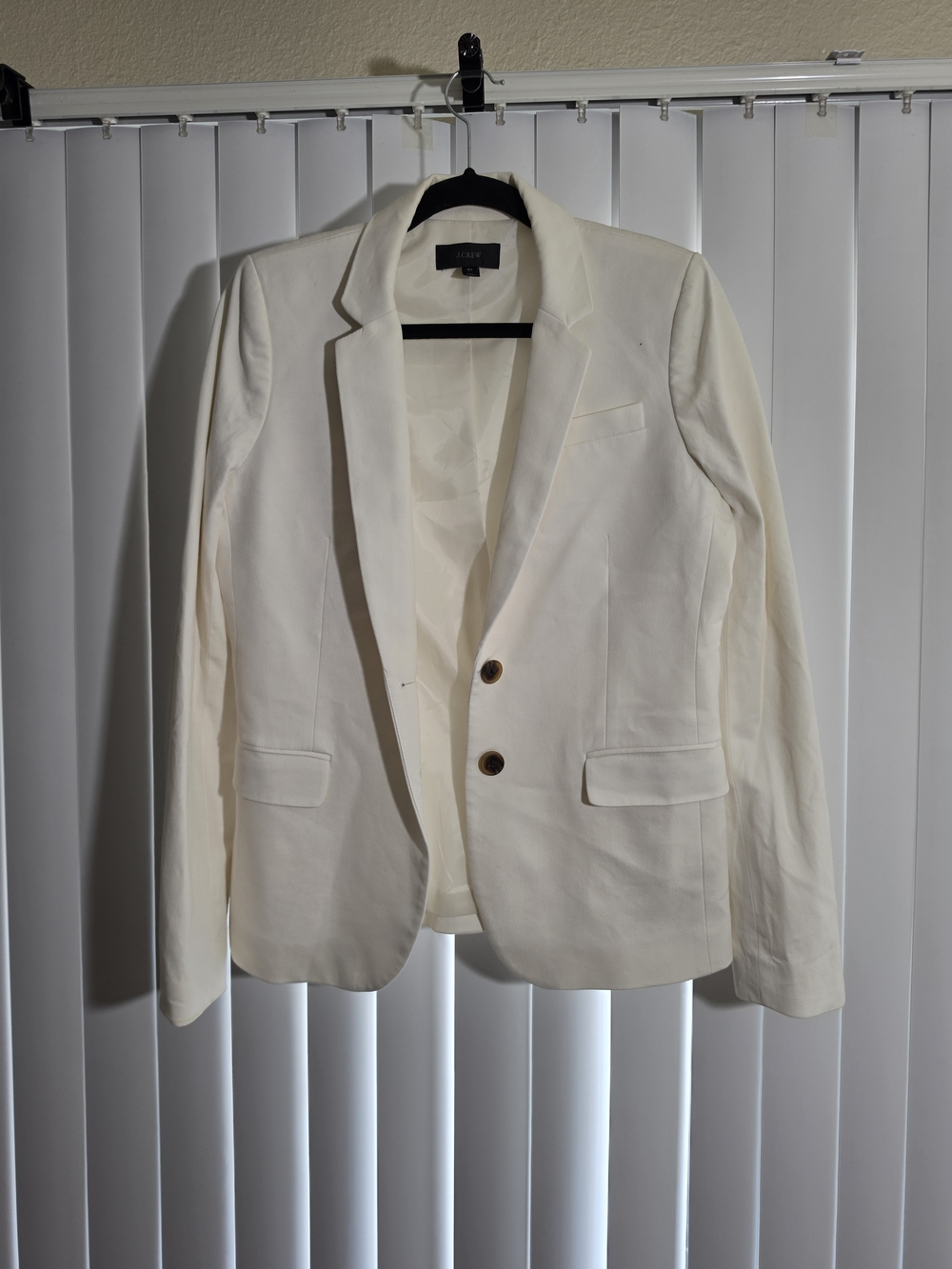 J.Crew Women's Blazer in White Size 8 Tall